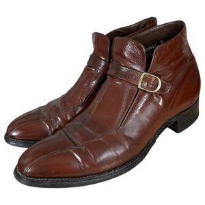 Florsheim Imperial Vintage 1960s Monk Strap Ankle Boots Men's Size 10 C